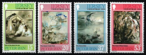 Jersey 1991 - Mi-Nr. 559-562 ** - MNH - Weihnachten / X-mas - Peter Pan