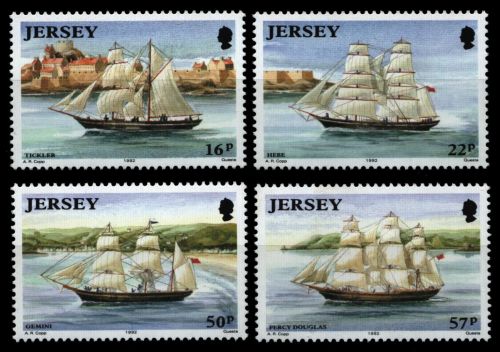 Jersey 1992 - Mi-Nr. 577-580 ** - MNH - Schiffe / Ships