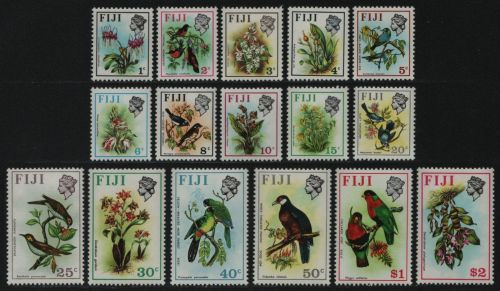 Fidschi 1971 - Mi-Nr. 276-291 X ** - MNH - Vögel, Blumen / Birds, Flowers (IV)