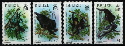 Belize 1987 - Mi-Nr. 959-962 ** - MNH - Affen / Monkeys