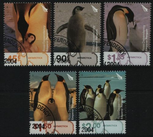 Ross-Gebiet 2004 - Mi-Nr. 89-93 gest / used - Pinguine / Penguins