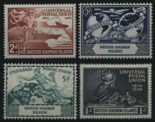 Salomoninseln 1949 - Mi-Nr. 76-79 ** - MNH - UPU