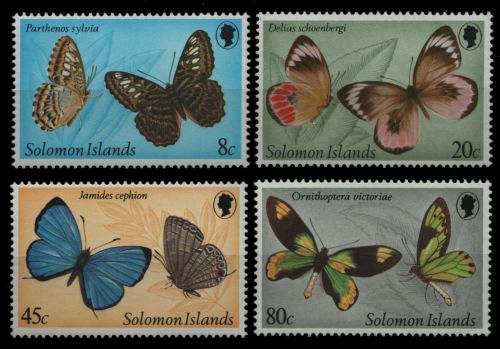 Salomoninseln 1980 - Mi-Nr. 422-425 ** - MNH - Schmetterlinge / Butterflies