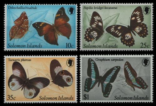 Salomoninseln 1982 - Mi-Nr. 455-458 ** - MNH - Schmetterlinge / Butterflies