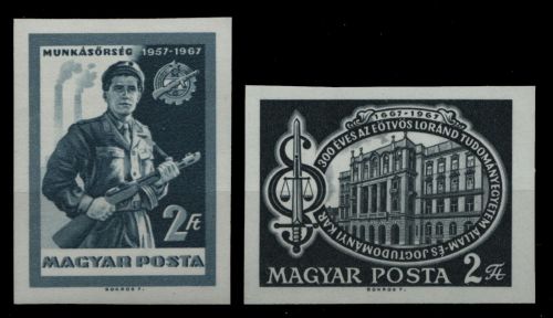 Ungarn 1967 - Mi-Nr. 2314 B & 2364 B ** - MNH - 2 Ausgaben