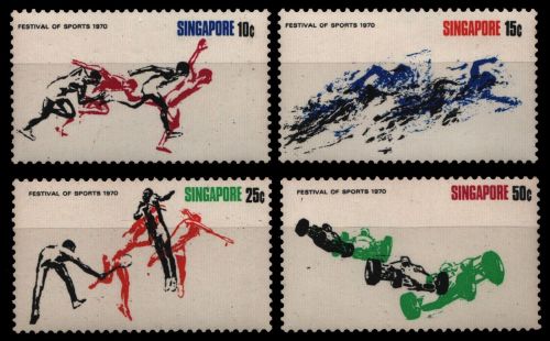 Singapur 1970 - Mi-Nr. 122-125 ** - MNH - Fest des Sports