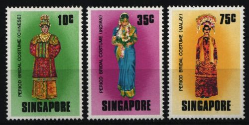 Singapur 1976 - Mi-Nr. 260-262 ** - MNH - Brautkleider