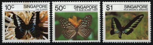 Singapur 1982 - Mi-Nr. 393-395 ** - MNH - Schmetterlinge / Butterflies