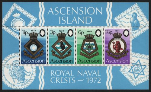 Ascension 1972 - Mi-Nr. Block 4 ** - MNH - Schiffswappen / Ship crests