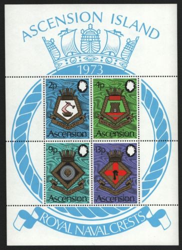 Ascension 1973 - Mi-Nr. Block 6 ** - MNH - Schiffswappen / Ship crests