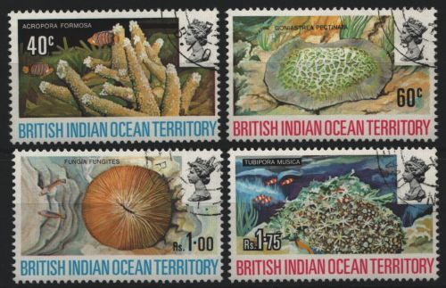 BIOT 1972 - Mi-Nr. 44-47 gest / used - Korallen / Corals