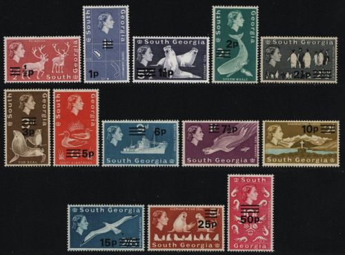 Süd-Georgien 1971 - Mi-Nr. 25-38 ** - MNH - Freimarken - Fauna (II)
