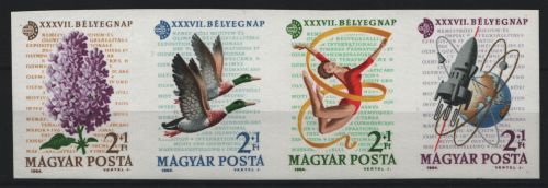 Ungarn 1964 - Mi-Nr. 2053-2056 B ** - MNH - Tag der Briefmarke