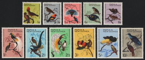 Papua-Neuguinea 1964 - Mi-Nr. 62-72 ** - MNH - Vögel / Birds (II)