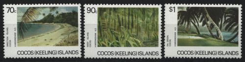 Kokos-Inseln 1987 - Mi-Nr. 170-172 ** - MNH - Landschaften - Natur