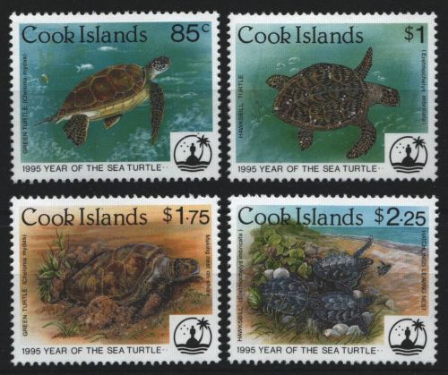 Cook-Inseln 1995 - Mi-Nr. 1442-1445 ** - MNH - Schildkröten / Turtles
