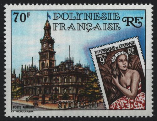 Franz. Polynesien 1980 - Mi-Nr. 313 ** - MNH - Marke auf Marke
