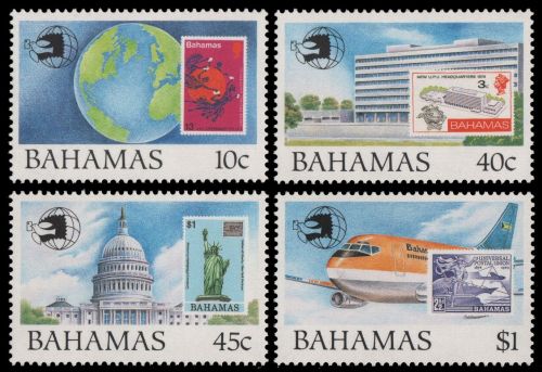 Bahamas 1989 - Mi-Nr. 710-713 ** - MNH - Marke auf Marke