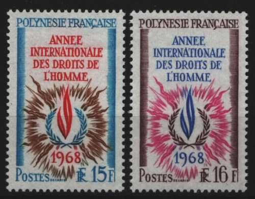 Franz. Polynesien 1968 - Mi-Nr. 87-88 ** - MNH - Menschenrechte