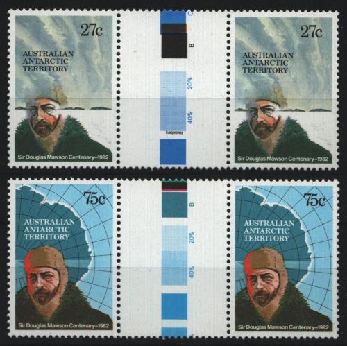 AAT / Austral. Antarktis 1982 - Mi-Nr. 53-54 ** - MNH - Gutter - Douglas Mawson