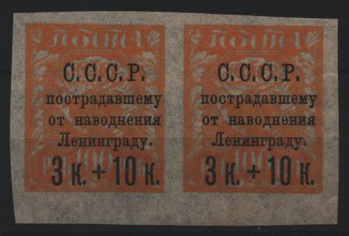 Russia / Sowjetunion 1924 - Mi-Nr. 262 y I & 262 ** - MNH - Paar - Fluthilfe