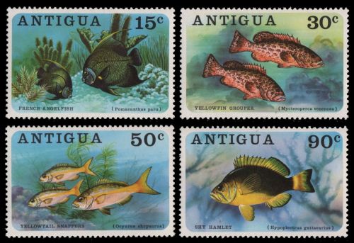Antigua 1976 - Mi-Nr. 438-441 ** - MNH - Fische / Fish