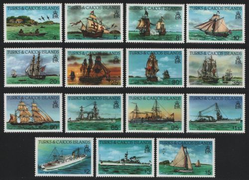 Turks- & Caicos 1983 - Mi-Nr. 658-672 A ** - MNH - Schiffe / Ships (III)