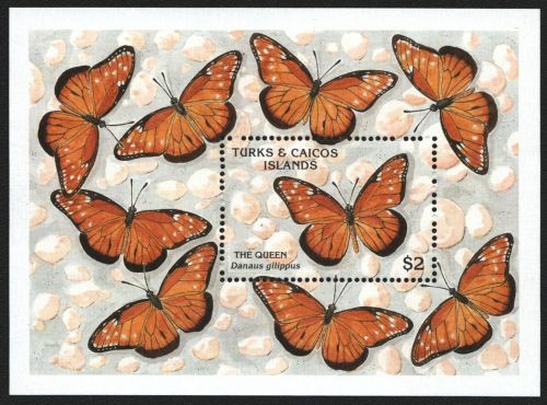 Turks- & Caicos 1990 - Mi-Nr. Block 86 ** - MNH - Schmetterlinge / Butterflies