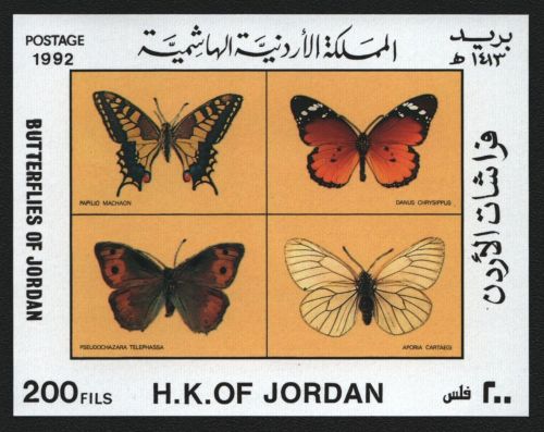 Jordanien 1992 - Mi-Nr. Block 67 ** - MNH - Schmetterlinge / Butterflies