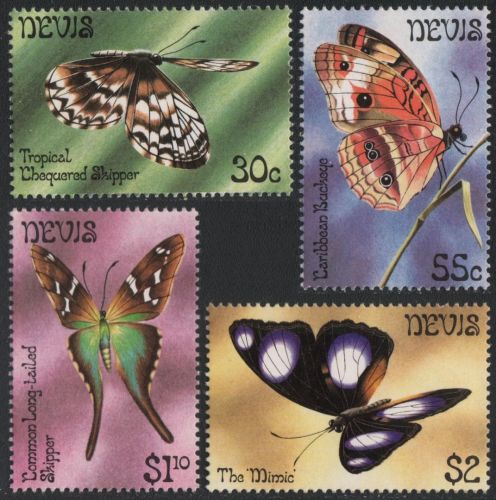 Nevis 1983 - Mi-Nr. 90-93 ** - MNH - Schmetterlinge / Butterflies