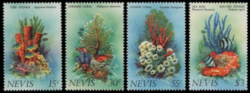 Nevis 1983 - Mi-Nr. 84-87 ** - MNH - Meeresleben / Marine life