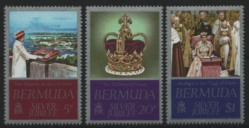 Bermuda 1977 - Mi-Nr. 336-338 ** - MNH - 25 Jahre Regentschaft