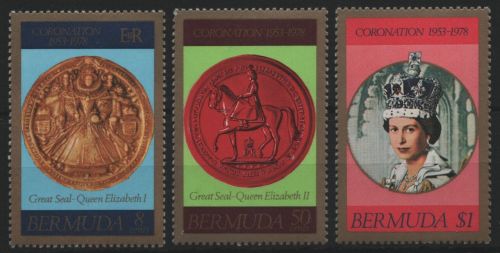 Bermuda 1978 - Mi-Nr. 349-351 ** - MNH - 25. Jahrestag der Krönung