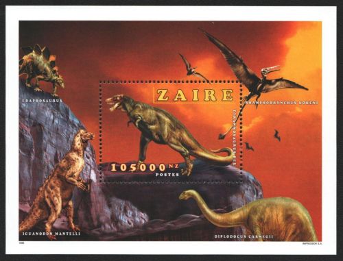 Kongo-Zaire 1996 - Mi-Nr. Block 63 ** - MNH - Prähistorische Tiere