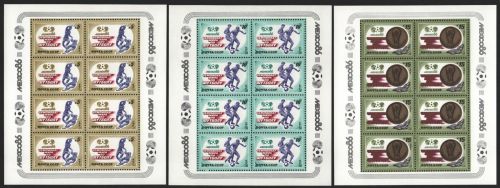 Russia / Sowjetunion 1986 - Mi-Nr. 5612-5614 ** - MNH - KLB - Fußball (II)