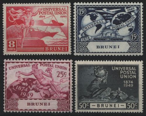 Brunei 1949 - Mi-Nr. 74-77 ** - MNH - UPU