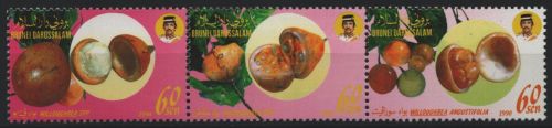 Brunei 1990 - Mi-Nr. 427-429 ** - MNH - Früchte / Fruits