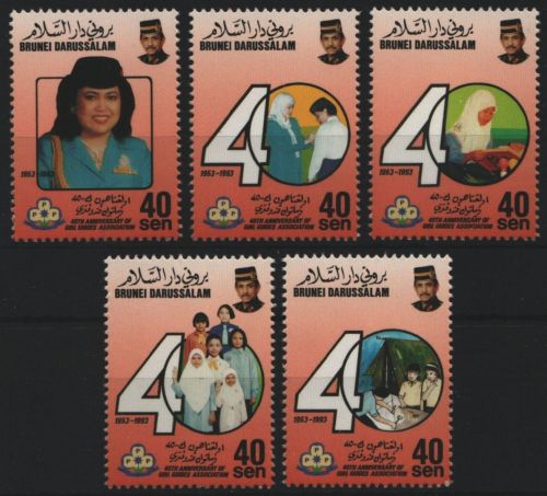 Brunei 1994 - Mi-Nr. 479-483 ** - MNH - Pfadfinder / Scouts