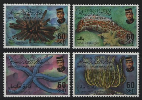 Brunei 1997 - Mi-Nr. 533-536 ** - MNH - Meerestiere / Marine life