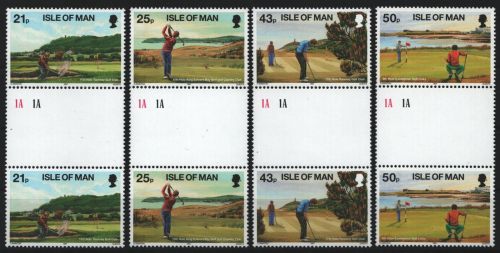 Isle of Man 1997 - Mi-Nr. 730-733 ** - MNH - Stegpaare - Golf
