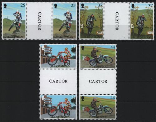 Isle of Man 1997 - Mi-Nr. 736-739 ** - MNH - Stegpaare - Motorrad / Motor bikes