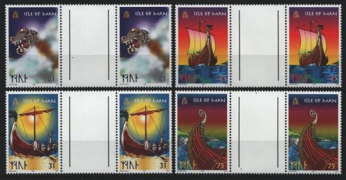Isle of Man 1998 - Mi-Nr. 753-756 ** - MNH - Stegpaare - Wikingerboot