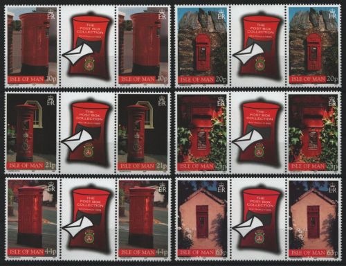 Isle of Man 1999 - Mi-Nr. 801-806 ** - MNH - Stegpaare - Briefkästen / Post box
