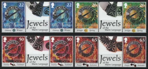 Isle of Man 1999 - Mi-Nr. 810-813 ** - MNH - Stegpaare - Manx Gaelic Society