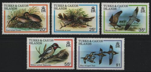 Turks- & Caicos 1980 - Mi-Nr. 481-485 ** - MNH - Vögel / Birds