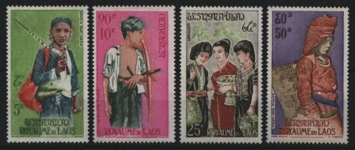 Laos 1964 - Mi-Nr. 147-150 A ** - MNH - Bevölkerungsgruppe Thao Tuan