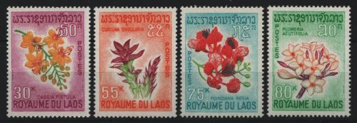 Laos 1967 - Mi-Nr. 211-214 ** - MNH - Blumen / Flowers