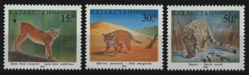 Kasachstan 1998 - Mi-Nr. 229-231 ** - MNH - Wildtiere / Wild animals