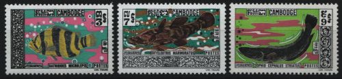 Kambodscha 1970 - Mi-Nr. 260-262 ** - MNH - Fische / Fish
