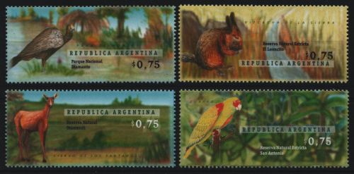Argentinien 1996 - Mi-Nr. 2311-2314 ** - MNH - Wildtiere / Wild animals